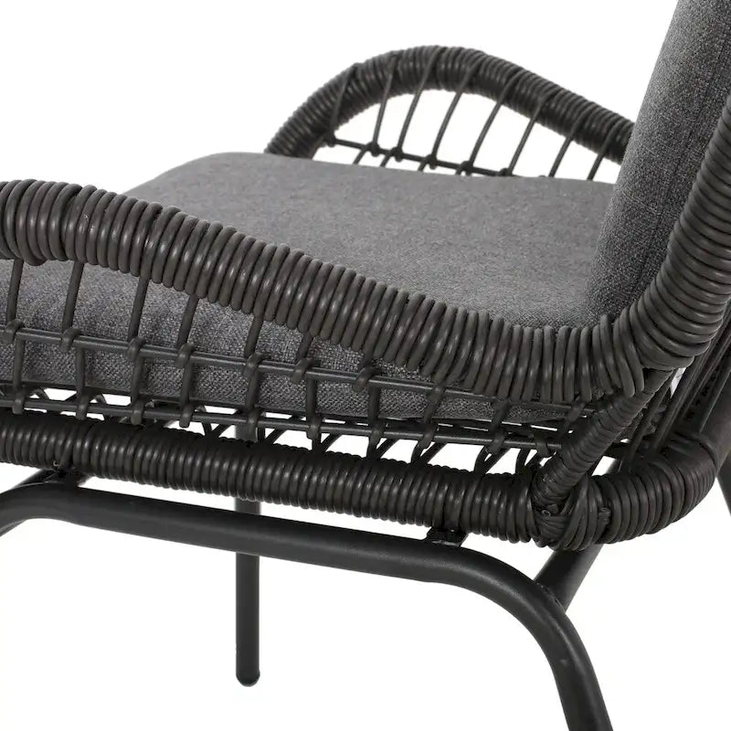 Fauteuil de club en osier d'extérieur Pabrico avec coussins (lot de 2) de Christopher Knight Home