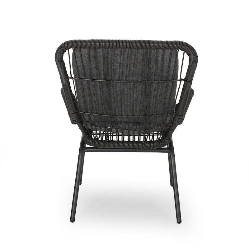 Fauteuil de club en osier d'extérieur Pabrico avec coussins (lot de 2) de Christopher Knight Home