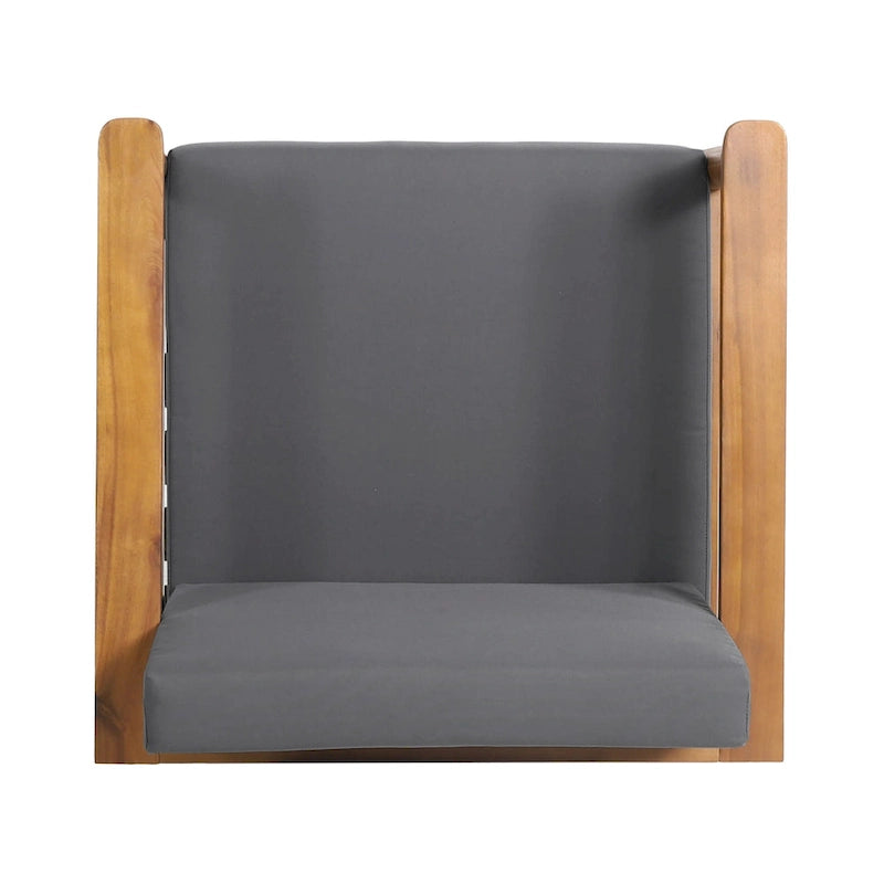 Fauteuil de jardin Magnolia en bois d'acacia avec coussins de Christopher Knight Home