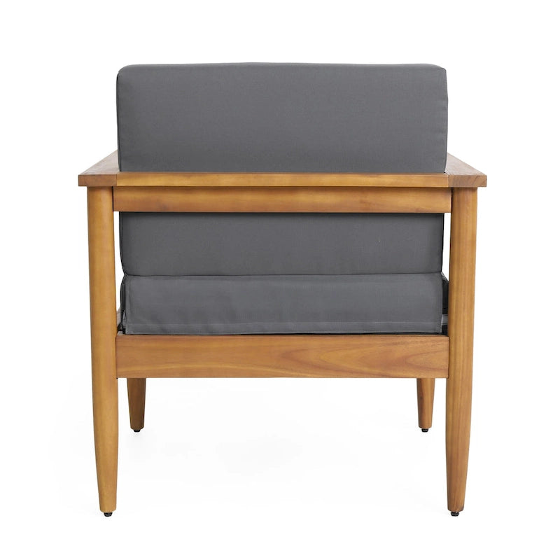 Fauteuil de jardin Magnolia en bois d'acacia avec coussins de Christopher Knight Home