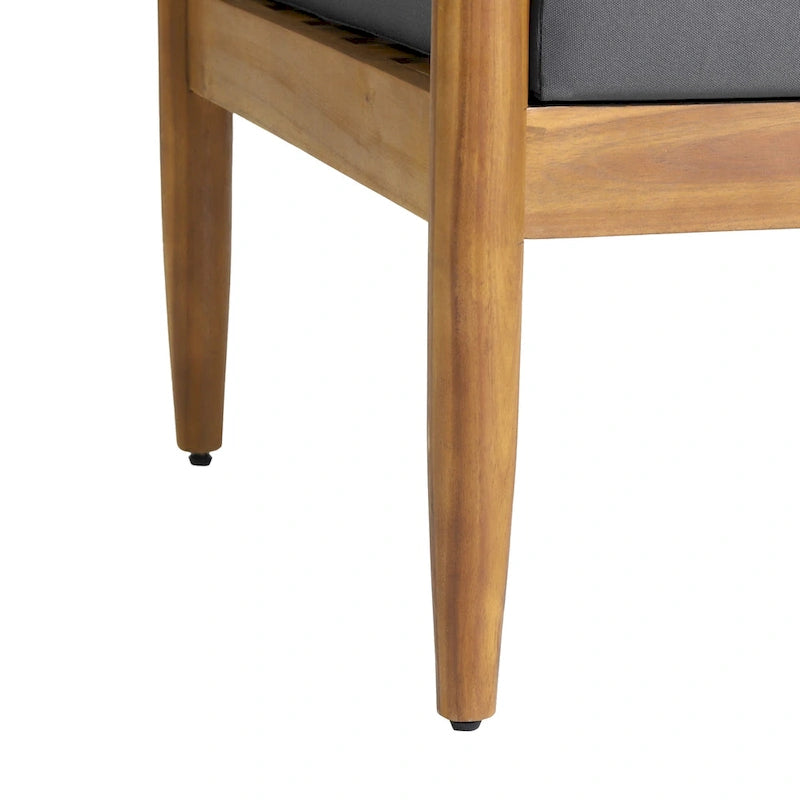 Fauteuil de jardin Magnolia en bois d'acacia avec coussins de Christopher Knight Home