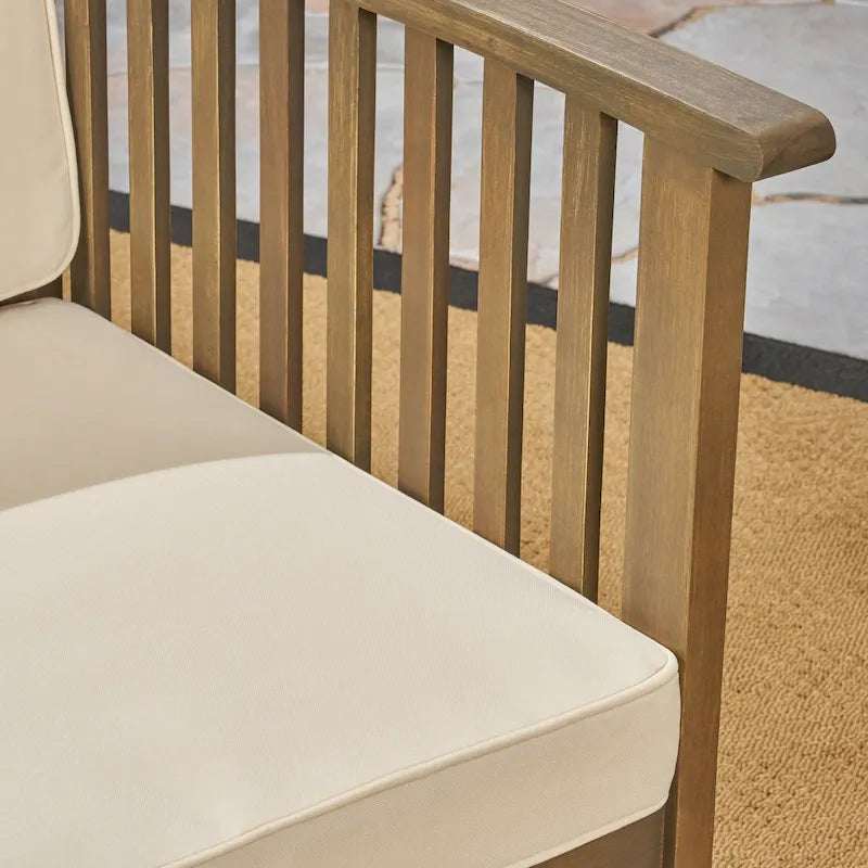 Fauteuils de jardin en bois d'acacia d'extérieur Casa Acacia (lot de 4) par Christopher Knight Home