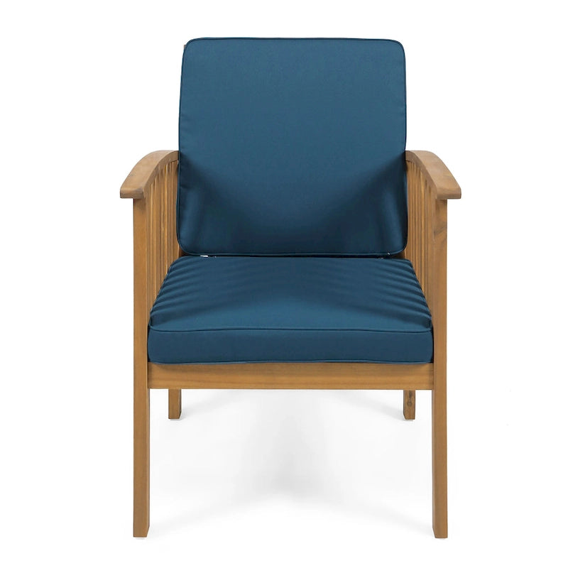 Fauteuils de jardin en bois d'acacia d'extérieur Casa Acacia (lot de 4) par Christopher Knight Home