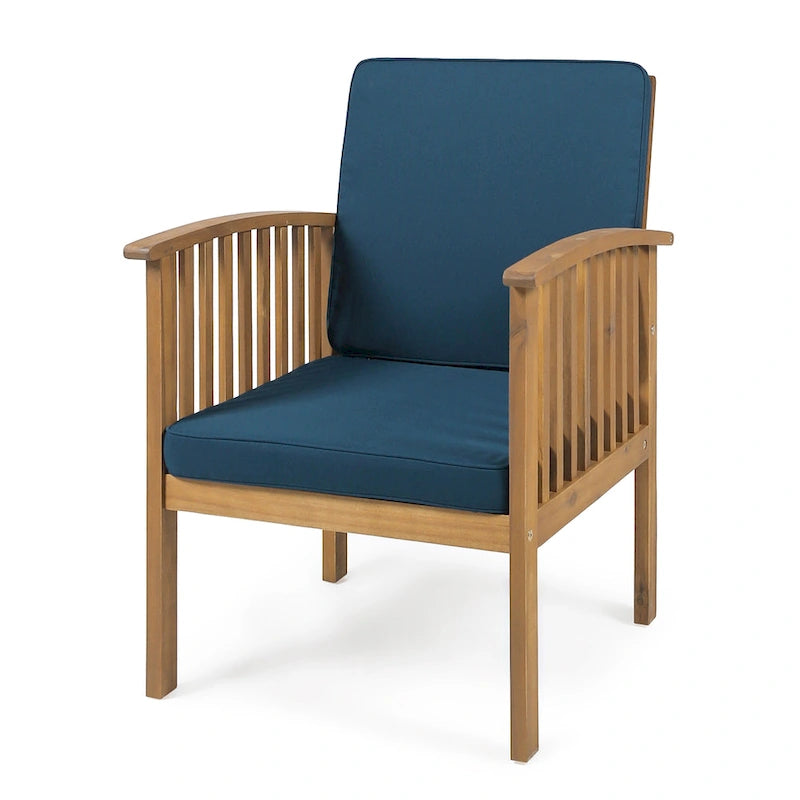 Fauteuils de jardin en bois d'acacia d'extérieur Casa Acacia (lot de 4) par Christopher Knight Home