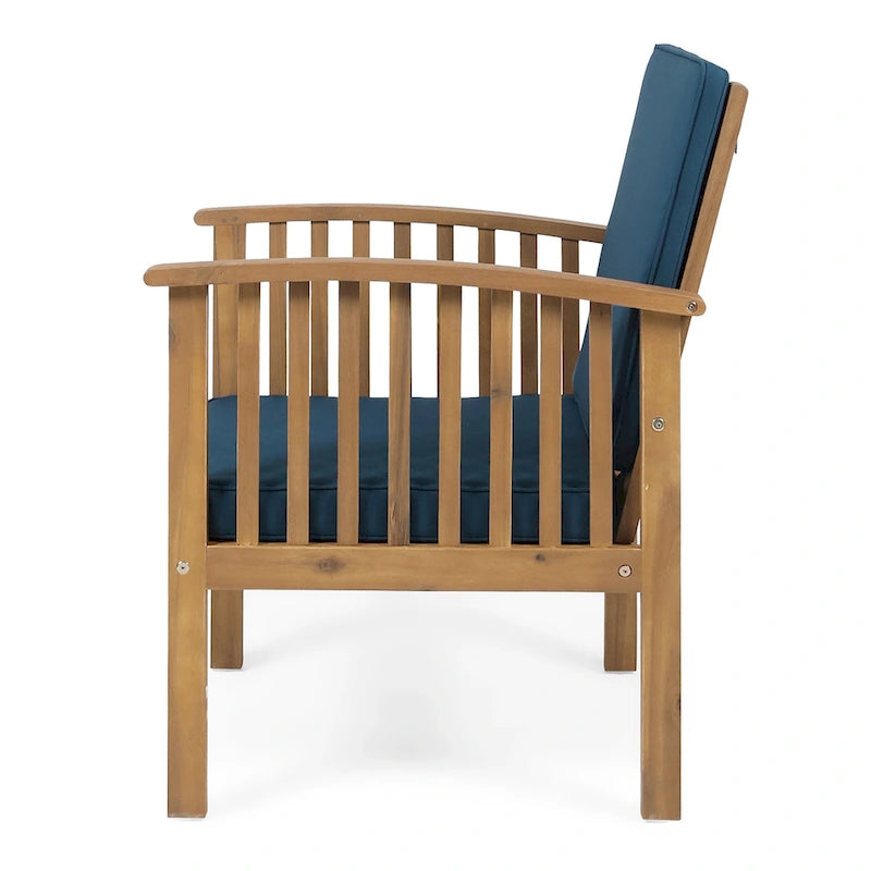 Fauteuils de jardin en bois d'acacia d'extérieur Casa Acacia (lot de 4) par Christopher Knight Home
