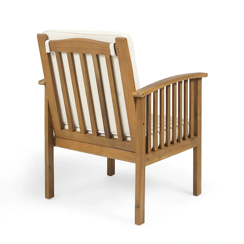 Fauteuils de jardin en bois d'acacia d'extérieur Casa Acacia (lot de 4) par Christopher Knight Home