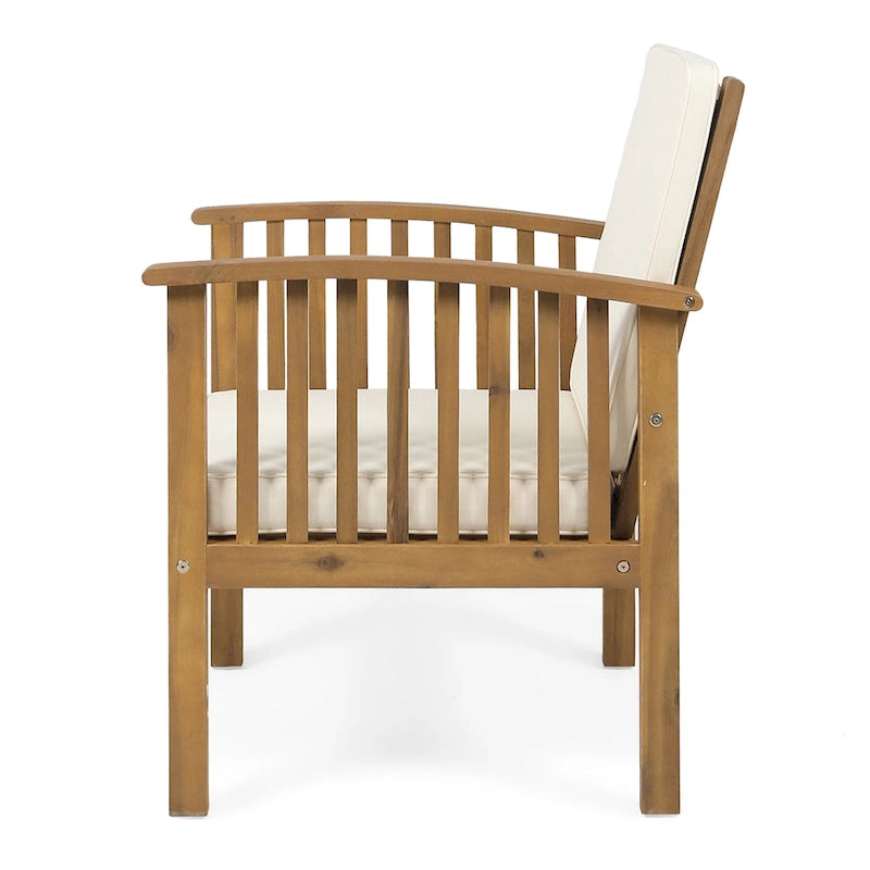 Fauteuils de jardin en bois d'acacia d'extérieur Casa Acacia (lot de 4) par Christopher Knight Home