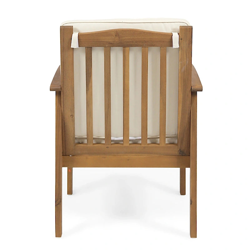 Fauteuils de jardin en bois d'acacia d'extérieur Casa Acacia (lot de 4) par Christopher Knight Home