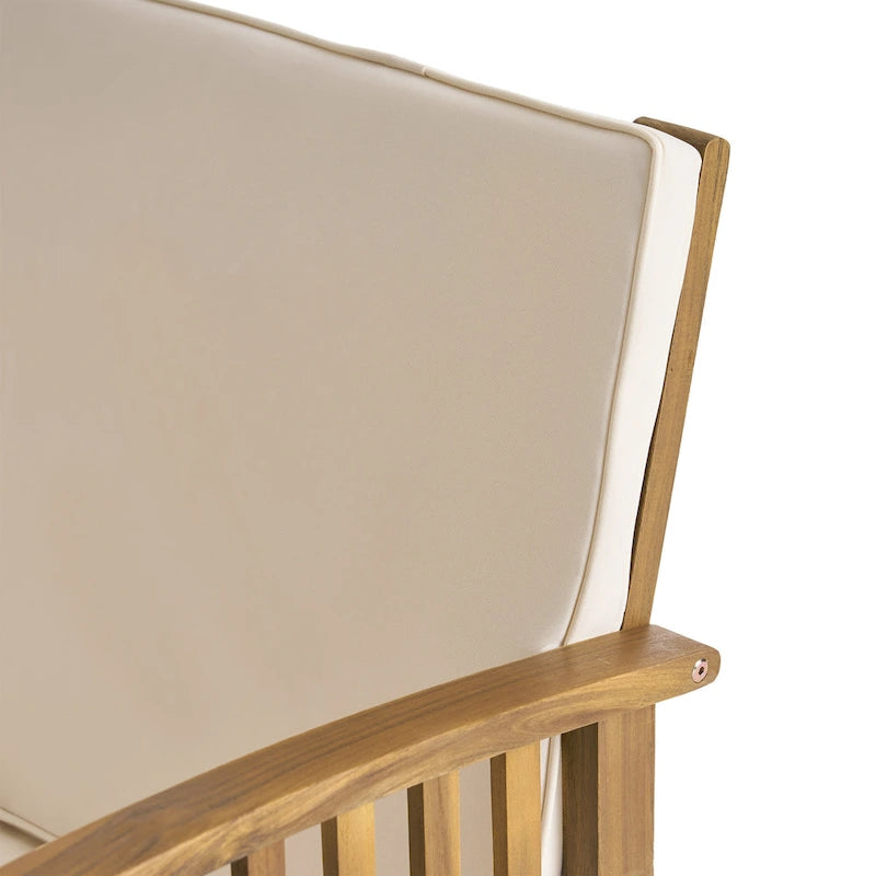 Fauteuils de jardin en bois d'acacia d'extérieur Casa Acacia (lot de 4) par Christopher Knight Home