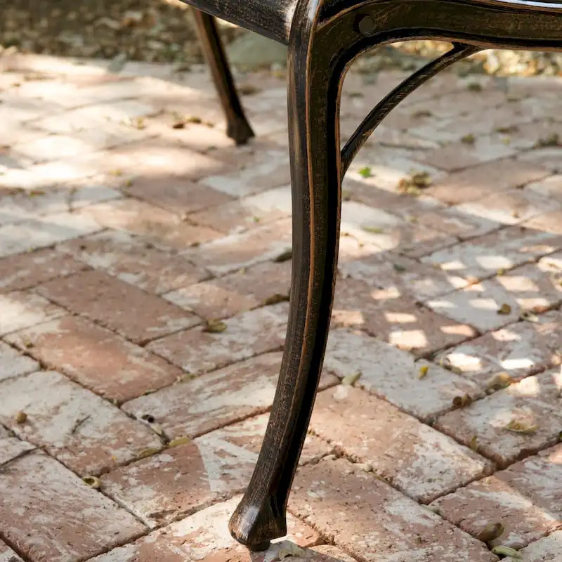 Banc d'extérieur en aluminium moulé cuivre Hamilton par Christopher Knight Home