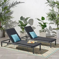 Chaises longues d'extérieur Cape Coral avec coussin (ensemble de 2) par Christopher Knight Home