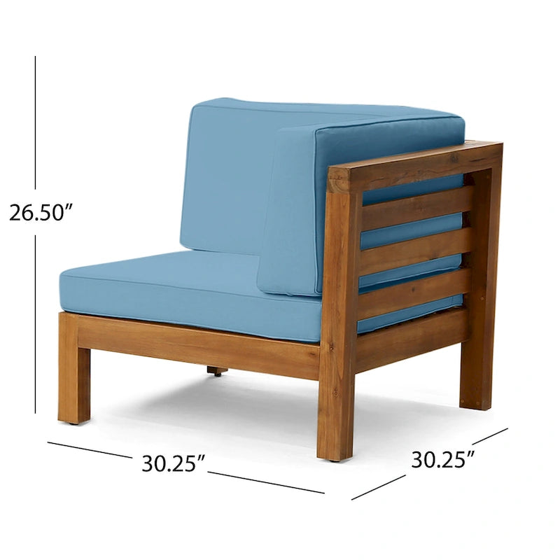 Ensemble de conversation Oana Outdoor de Christopher Knight Home, canapé 5 places et fauteuil de club en acacia
