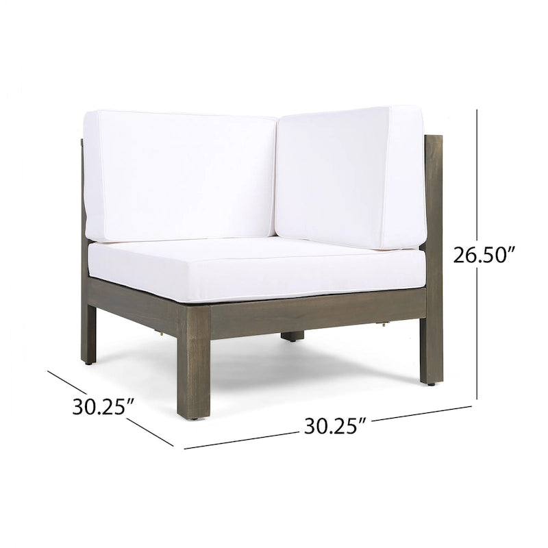 Ensemble de conversation Oana Outdoor de Christopher Knight Home, canapé 5 places et fauteuil de club en acacia