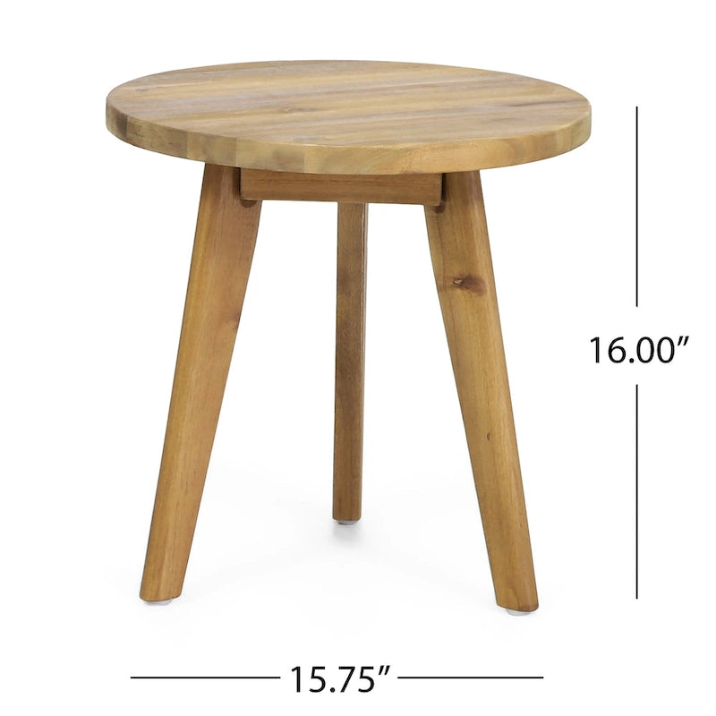 Ensemble de conversation d'extérieur 3 pièces en bois d'acacia McGill par Christopher Knight Home