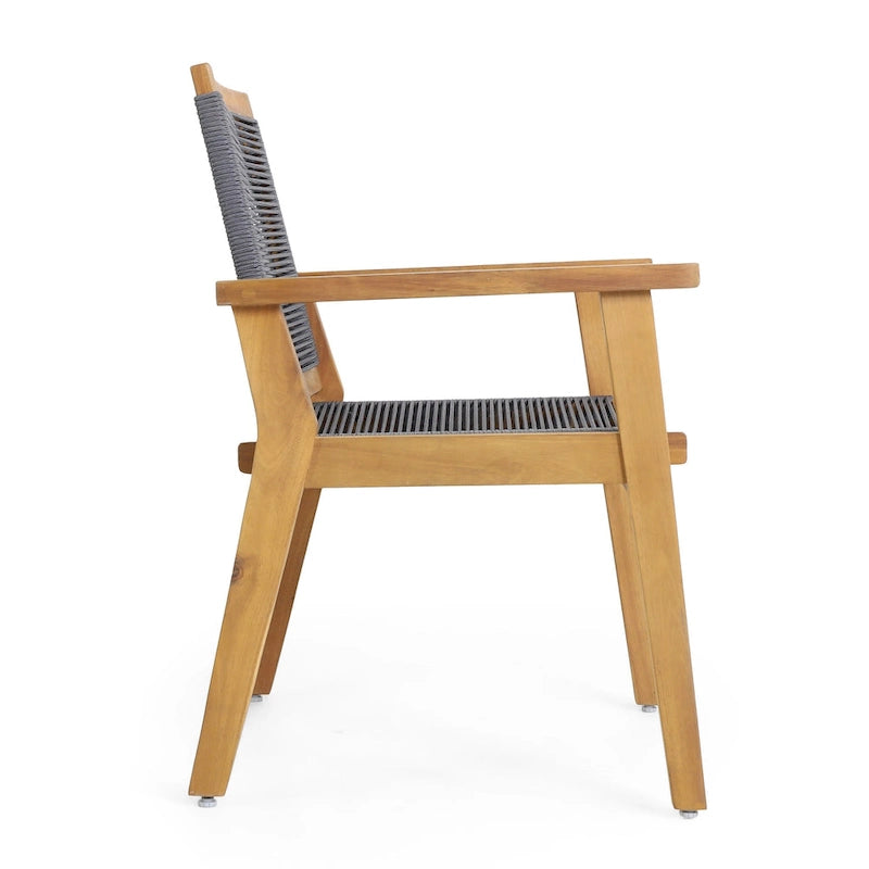 Ensemble de conversation d'extérieur 3 pièces en bois d'acacia McGill par Christopher Knight Home