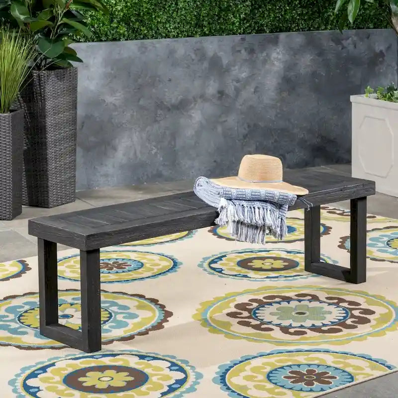 Banc d'extérieur en bois d'acacia Nestor par Christopher Knight Home