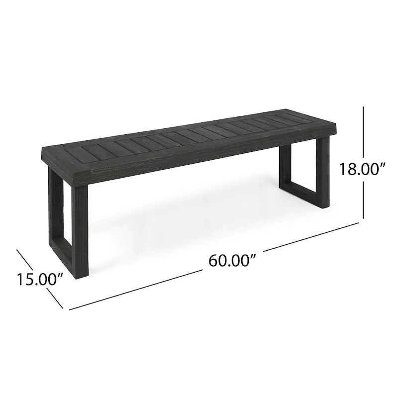 Banc d'extérieur en bois d'acacia Nestor par Christopher Knight Home