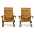 Chaise à bascule Adirondack d'extérieur en bois d'acacia Axson par Christopher Knight Home