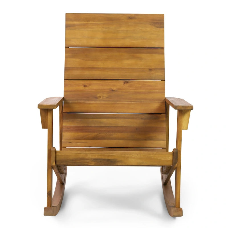 Chaise à bascule Adirondack d'extérieur en bois d'acacia Axson par Christopher Knight Home
