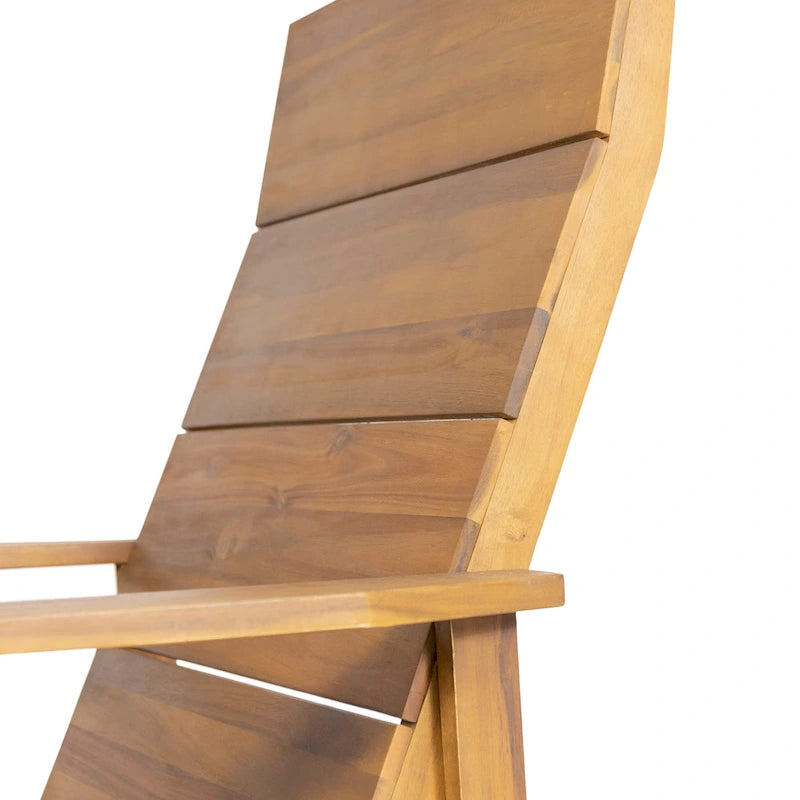 Chaise à bascule Adirondack d'extérieur en bois d'acacia Axson par Christopher Knight Home