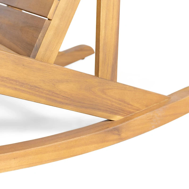 Chaise à bascule Adirondack d'extérieur en bois d'acacia Axson par Christopher Knight Home
