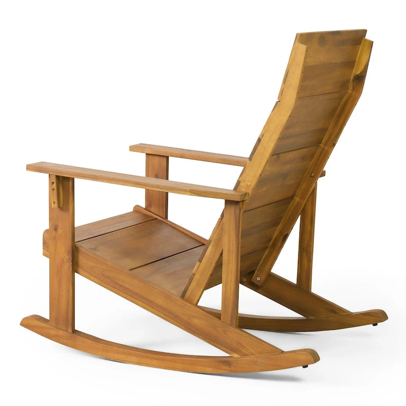 Chaise à bascule Adirondack d'extérieur en bois d'acacia Axson par Christopher Knight Home