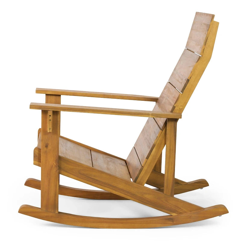 Chaise à bascule Adirondack d'extérieur en bois d'acacia Axson par Christopher Knight Home