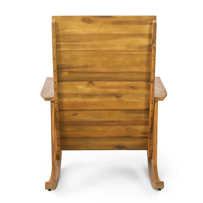Chaise à bascule Adirondack d'extérieur en bois d'acacia Axson par Christopher Knight Home