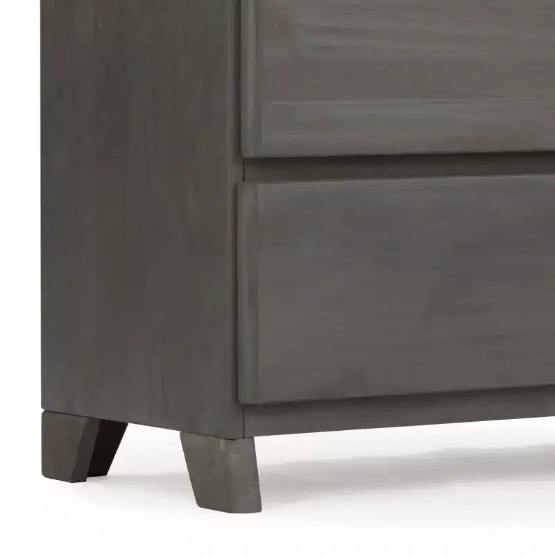 Commode large à 6 tiroirs en bois massif de style campagnard