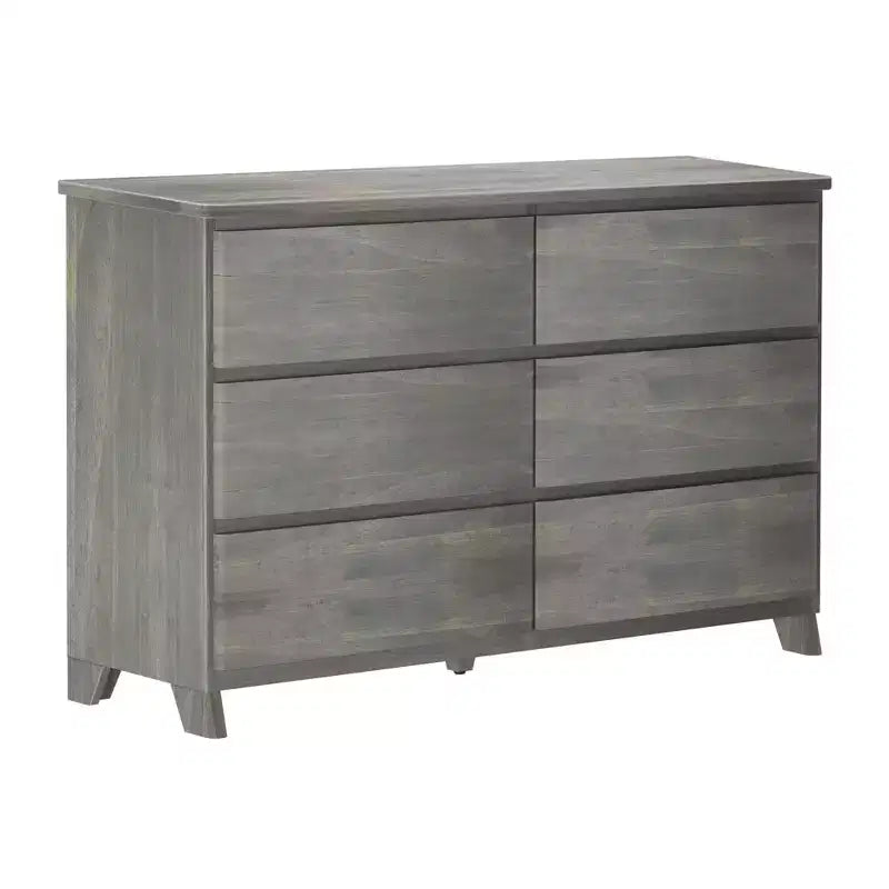 Commode large à 6 tiroirs en bois massif de style campagnard