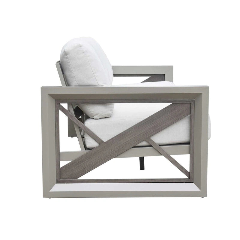 Ensemble de salon extérieur 4 pièces Diglur, gris