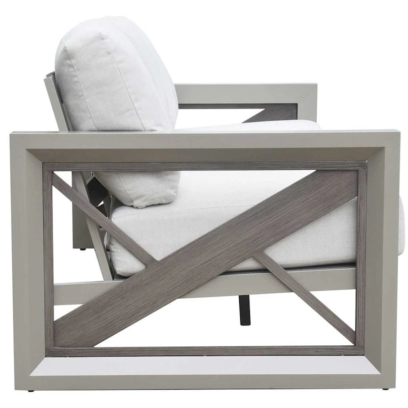 Ensemble de salon extérieur 4 pièces Diglur, gris