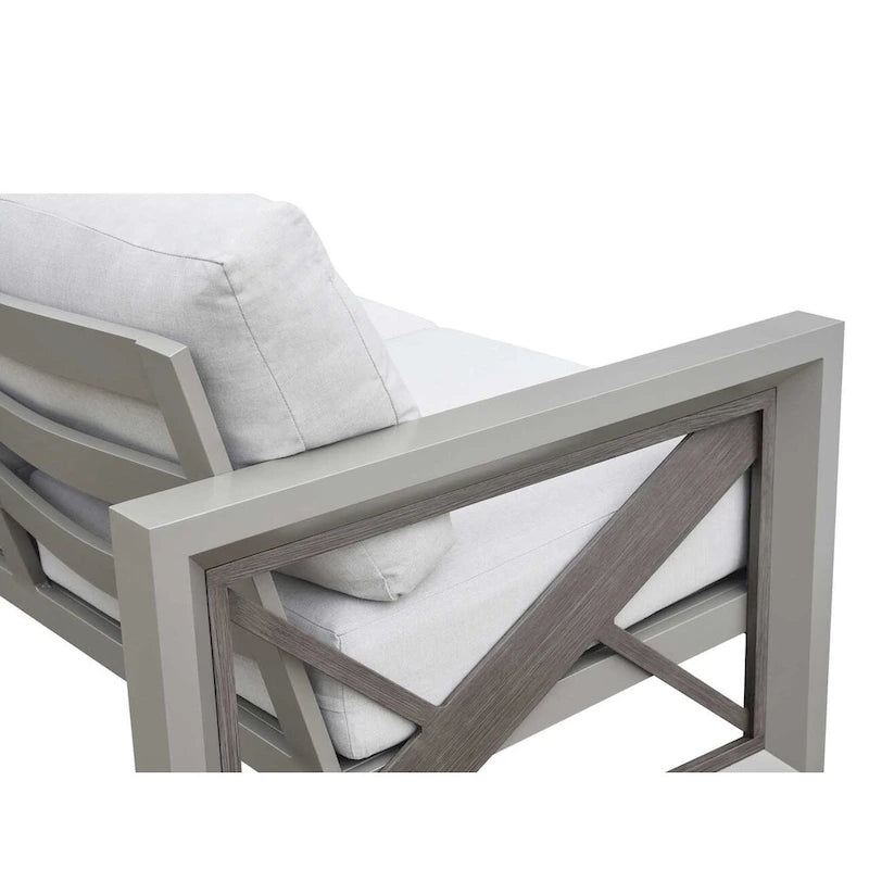 Ensemble de salon extérieur 4 pièces Diglur, gris
