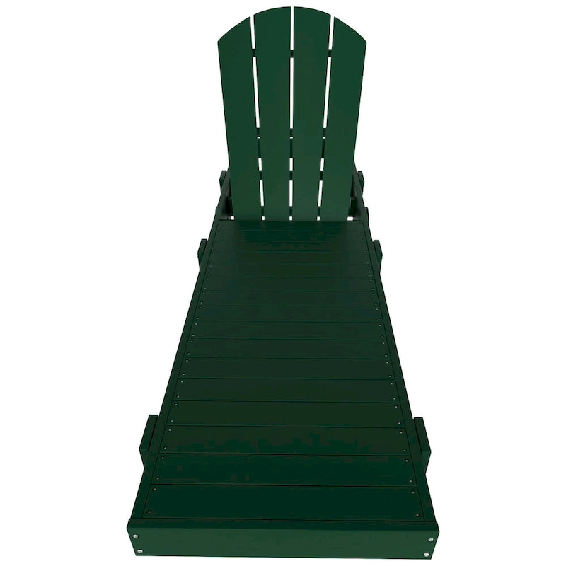 Polytrends Laguna Chaise longue sans accoudoirs en PEHD, toutes saisons, pour terrasse ou piscine (lot de 2)