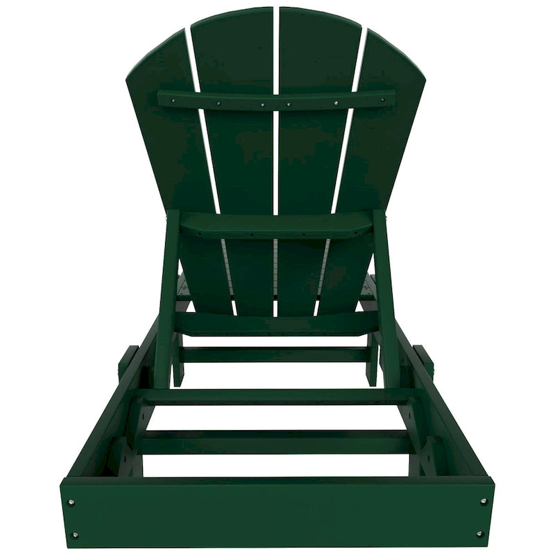 Polytrends Laguna Chaise longue sans accoudoirs en PEHD, toutes saisons, pour terrasse ou piscine (lot de 2)
