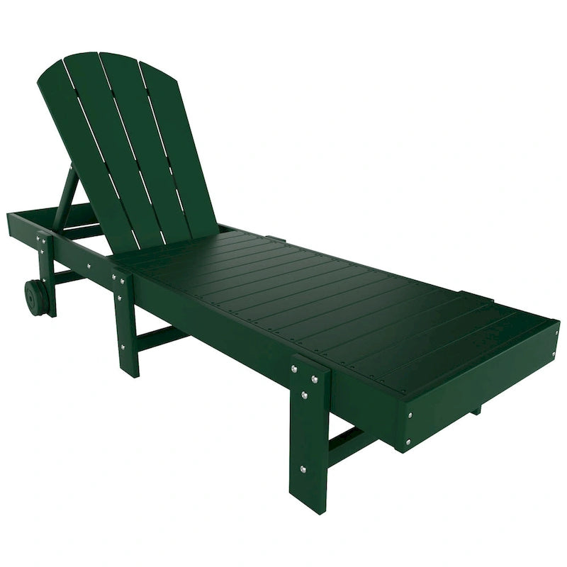 Polytrends Laguna Chaise longue sans accoudoirs en PEHD, toutes saisons, pour terrasse ou piscine (lot de 2)