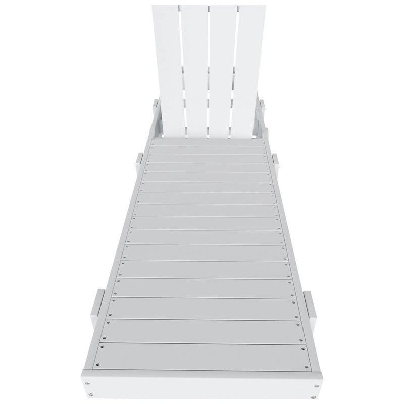 Polytrends Laguna Chaise longue sans accoudoirs en PEHD, toutes saisons, pour terrasse ou piscine (lot de 2)