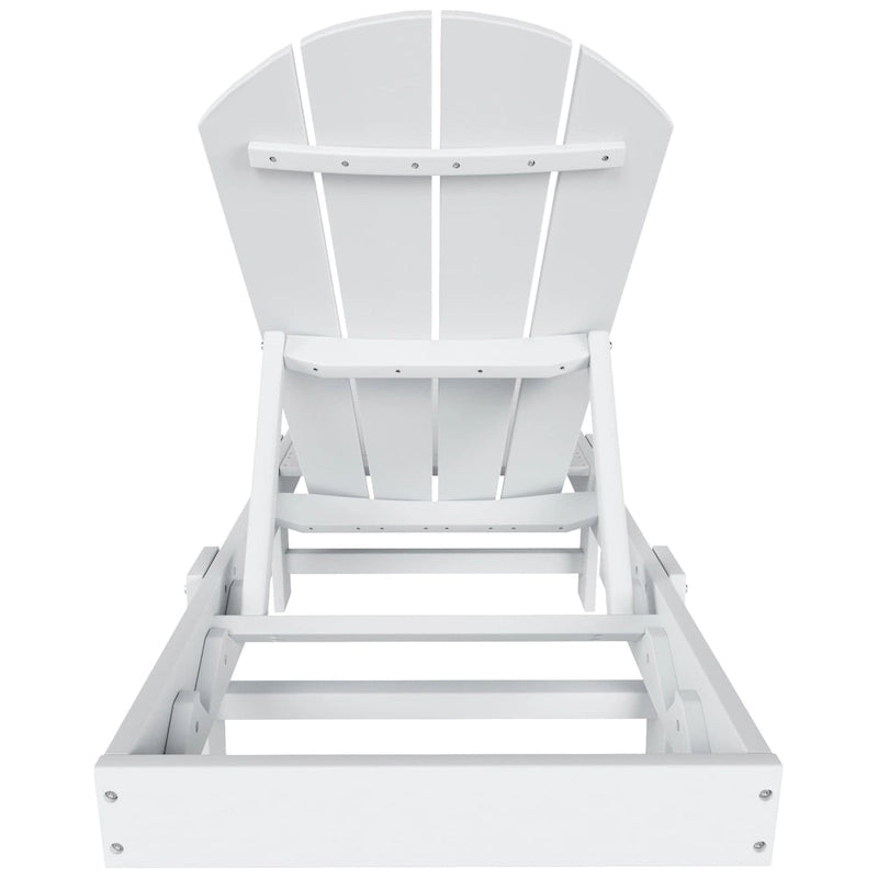 Polytrends Laguna Chaise longue sans accoudoirs en PEHD, toutes saisons, pour terrasse ou piscine (lot de 2)