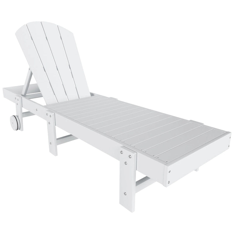 Polytrends Laguna Chaise longue sans accoudoirs en PEHD, toutes saisons, pour terrasse ou piscine (lot de 2)