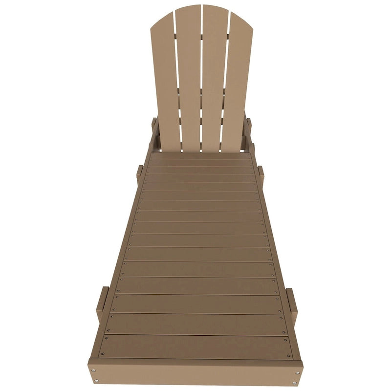 Polytrends Laguna Chaise longue sans accoudoirs en PEHD, toutes saisons, pour terrasse ou piscine (lot de 2)
