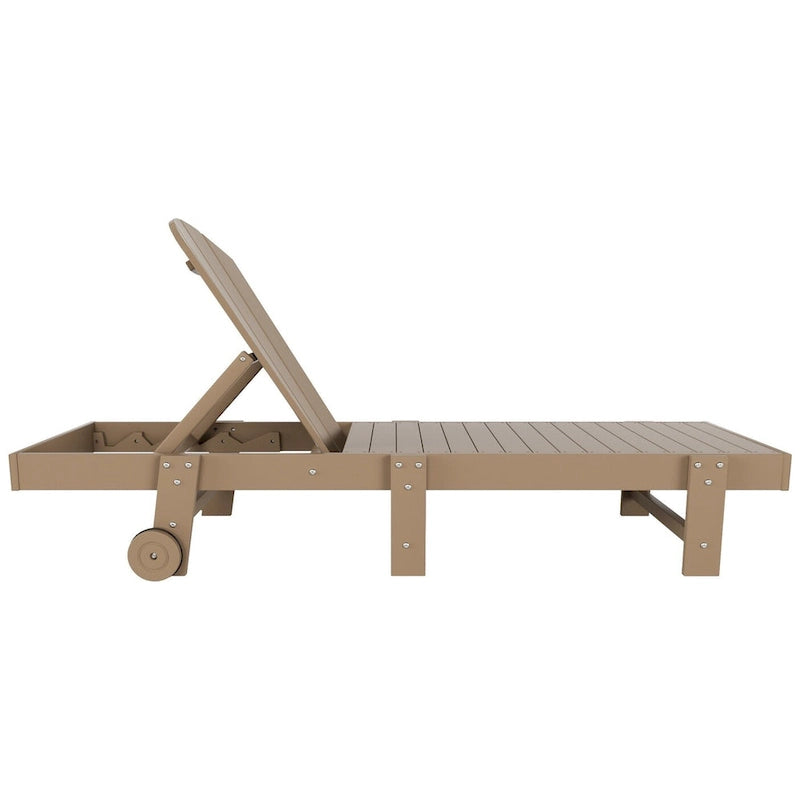Polytrends Laguna Chaise longue sans accoudoirs en PEHD, toutes saisons, pour terrasse ou piscine (lot de 2)