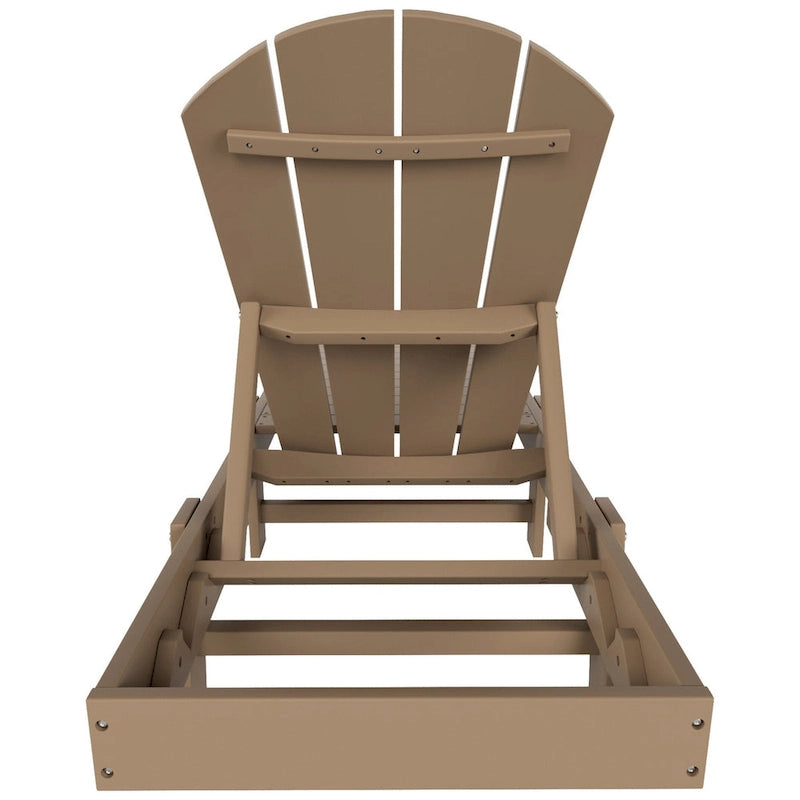 Polytrends Laguna Chaise longue sans accoudoirs en PEHD, toutes saisons, pour terrasse ou piscine (lot de 2)