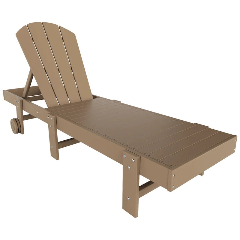 Polytrends Laguna Chaise longue sans accoudoirs en PEHD, toutes saisons, pour terrasse ou piscine (lot de 2)