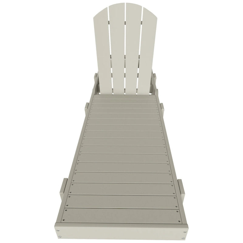 Polytrends Laguna Chaise longue sans accoudoirs en PEHD, toutes saisons, pour terrasse ou piscine (lot de 2)
