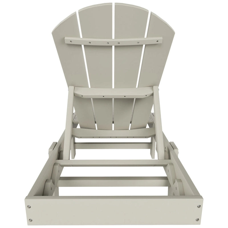 Polytrends Laguna Chaise longue sans accoudoirs en PEHD, toutes saisons, pour terrasse ou piscine (lot de 2)