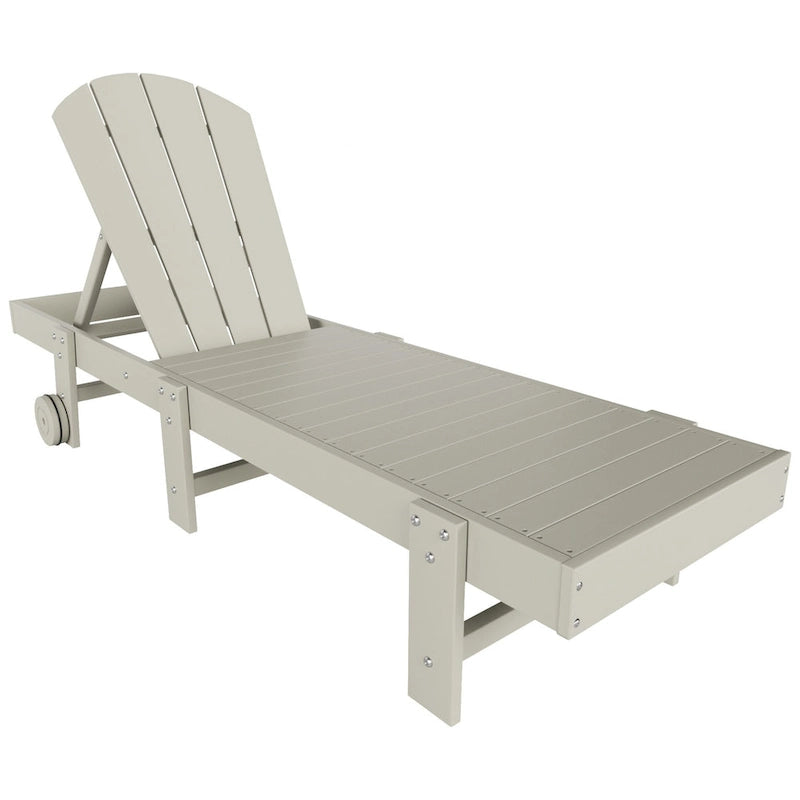 Polytrends Laguna Chaise longue sans accoudoirs en PEHD, toutes saisons, pour terrasse ou piscine (lot de 2)