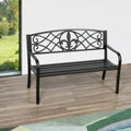 Banc de jardin en métal Lotus Home - 50 L x 23,6 P x 34,3 H