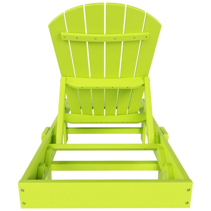 Polytrends Altura Chaise longue inclinable sans accoudoirs en polyéthylène écologique toutes saisons (Lot de 2)