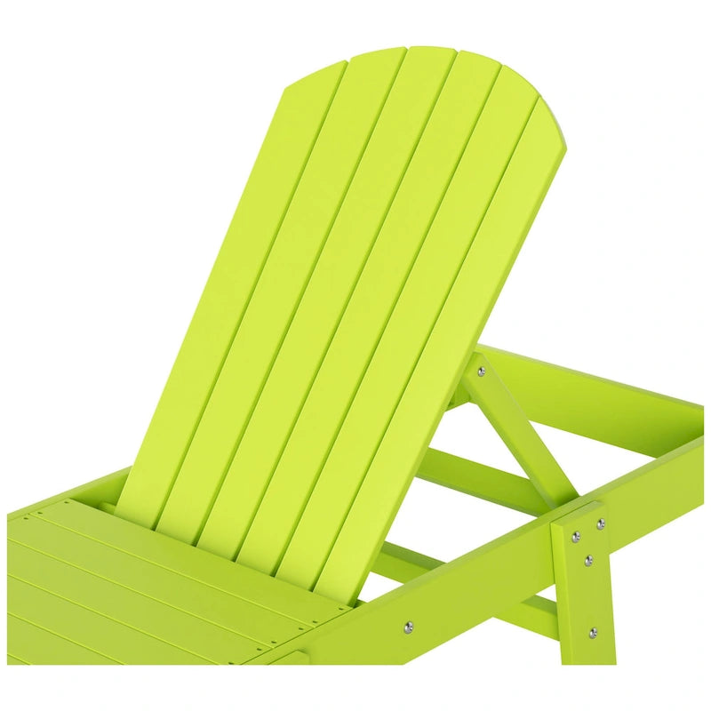 Polytrends Altura Chaise longue inclinable sans accoudoirs en polyéthylène écologique toutes saisons (Lot de 2)