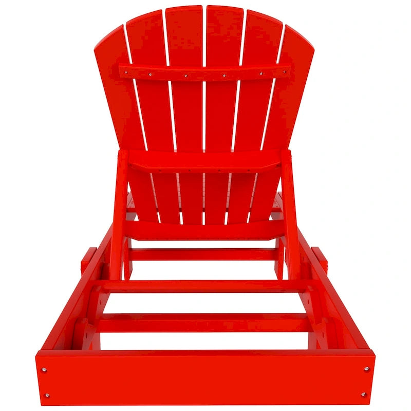 Polytrends Altura Chaise longue inclinable sans accoudoirs en polyéthylène écologique toutes saisons (Lot de 2)